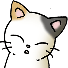 [LINEスタンプ] 気遣い三毛猫