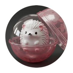 [LINEスタンプ] ハリネズミカプセルトイ
