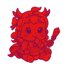 [LINEスタンプ] ぽちゃかわ レッドズキューン