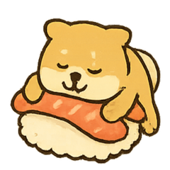 [LINEスタンプ] もぐもぐ柴寿司スタンプ