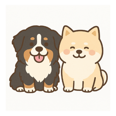 [LINEスタンプ] わんわんコンビの毎日