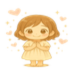 [LINEスタンプ] 天使のような少女のつぶやき