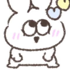 [LINEスタンプ] 甘々太っちょうさぎ