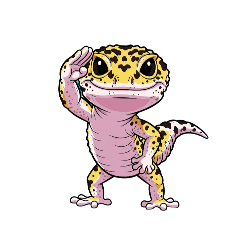 [LINEスタンプ] 【敬礼ヒョウモントカゲモドキ 1】