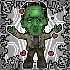 [LINEスタンプ] アンデッド動く⚰️フランケン_毎日使える