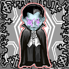 [LINEスタンプ] アンデッド動く⚰️ドラキュラ_毎日使える