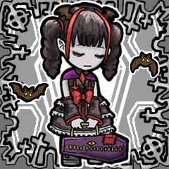 [LINEスタンプ] アンデッド動く⚰️吸血女子_毎日使える日常