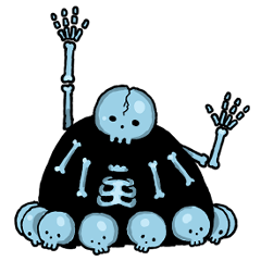 [LINEスタンプ] （うご）人骨の集合体