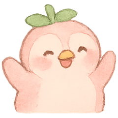 [LINEスタンプ] もも色ペンギン PeachPenguin