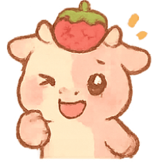 [LINEスタンプ] いちごモー 甘えんぼ子うし