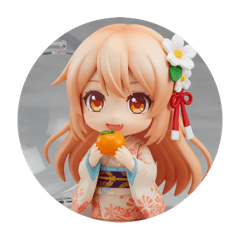 [LINEスタンプ] オレンジの精霊みなみちゃんカプセルトイ