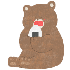 [LINEスタンプ] くまのすけと女の子
