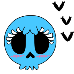 [LINEスタンプ] 【動く♪】002-2 まばたきガイコツスタンプ