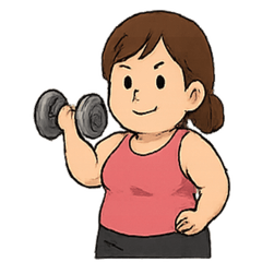 [LINEスタンプ] ぽっちゃり筋トレ応援♡スタンプ