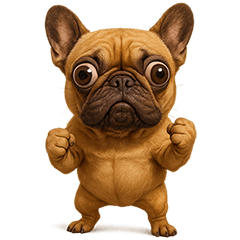 [LINEスタンプ] キモブサカワ5(フレンチブルドック)