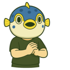 [LINEスタンプ] 無言のハコフグ