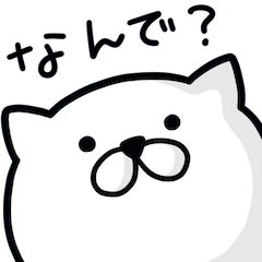 [LINEスタンプ] つかいやすいねこです。なんで？