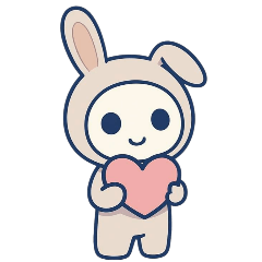 [LINEスタンプ] [アレンジ用]ウサギ着ぐるみのうさこ