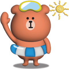 [LINEスタンプ] ☆可愛いくまさんの夏に使えるスタンプ☆