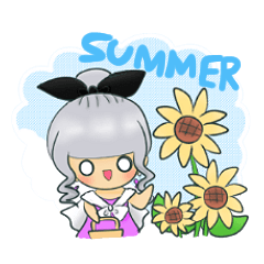[LINEスタンプ] ちゃれしすお日さまレストラン (夏)