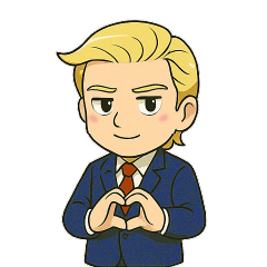 [LINEスタンプ] クールすぎ！！金髪スーツくん