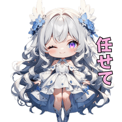 [LINEスタンプ] まっしろ天使、降臨！