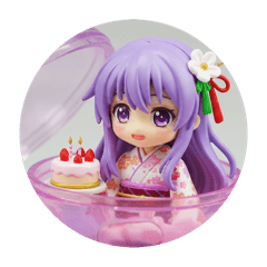 [LINEスタンプ] 紫の精霊みなみちゃんカプセルトイ