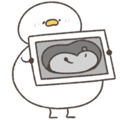 [LINEスタンプ] 妊娠中のへんてこなアヒル