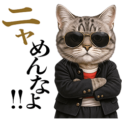 [LINEスタンプ] リアル猫ニャンキー