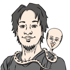 [LINEスタンプ] ひろゆきと人面蛇