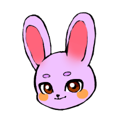 [LINEスタンプ] 淡い紫ラビット