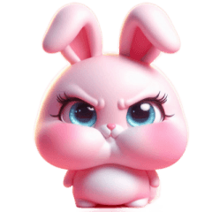 [LINEスタンプ] ピンクうさぎの崩壊日常