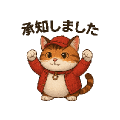 [LINEスタンプ] 張り切っている猫