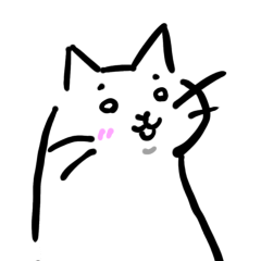 [LINEスタンプ] 白目で頑張る猫その2