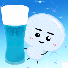 [LINEスタンプ] ゆきだるまの夏 水彩風