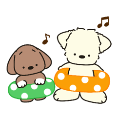 [LINEスタンプ] ふらふぃーとチャビィの日常スタンプ（夏）