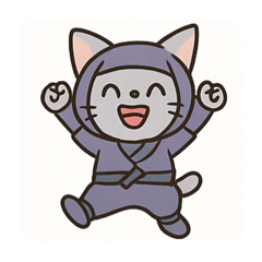 [LINEスタンプ] ねこ忍者(Ninja Cat)