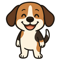 [LINEスタンプ] ごきげんビーグルの毎日スタンプ