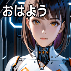 [LINEスタンプ] アンドロイドの少女1