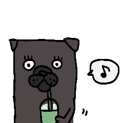 [LINEスタンプ] クリエイターな黒パグさん