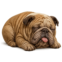[LINEスタンプ] キモブサカワ6(ブルドッグ)