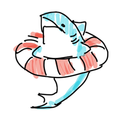 [LINEスタンプ] なんか深そうで浅いことを言ってるサメェ