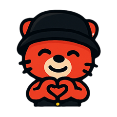 [LINEスタンプ] バケットハットの赤いトラ
