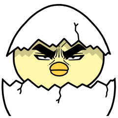 [LINEスタンプ] 目ヂカラ☆ひよこ