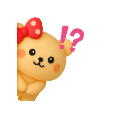 [LINEスタンプ] 水玉りぼんのくまちゃん