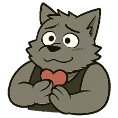 [LINEスタンプ] 小さな狼犬
