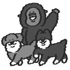 [LINEスタンプ] シュナウザー with Gorilla