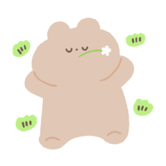 [LINEスタンプ] のんびり生きたいくま