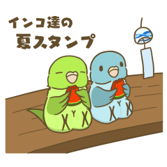 [LINEスタンプ] インコ達の夏スタンプ