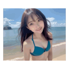 [LINEスタンプ] 動くビキニ美少女❤️少しハレンチ台詞あり